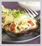 Roast Aubergine with Creamy Goat’s Cheese and Emmental